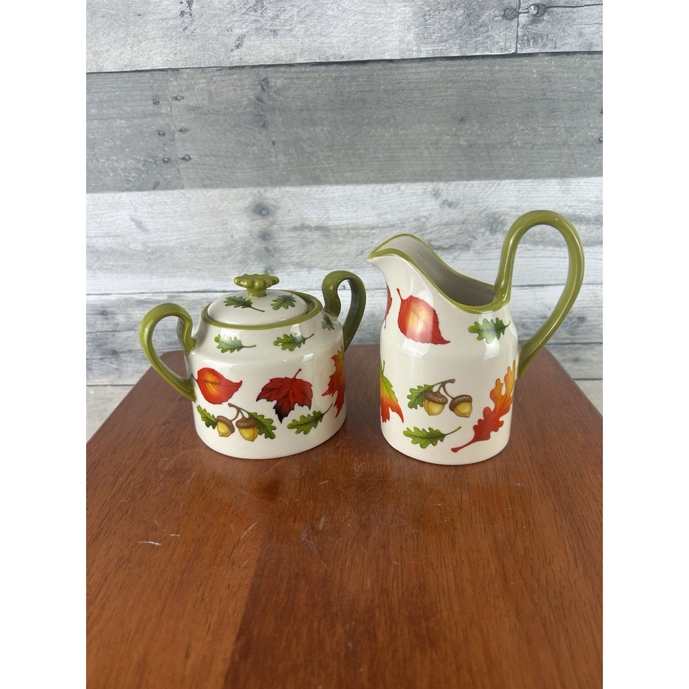 Temp-tations Seasonal Fall Harvest Cream & Sugar Set